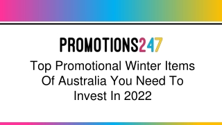 Top Promotional Winter Items Of Australia You Need To Invest In 2022