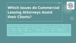 Which Issues do Commercial Leasing Attorneys Assist their Clients?