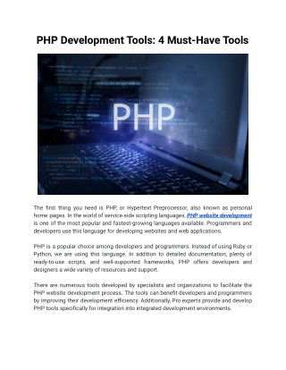 PHP Development Tools_ 4 Must-Have Tools