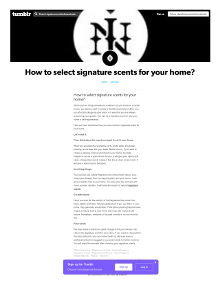 How to select signature scents for your home?