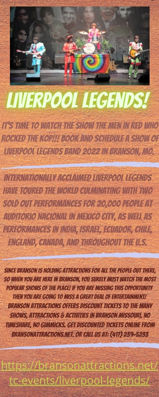Get Discounted Tickets for Liverpool Legends