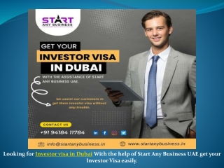 Investor visa in Dubai