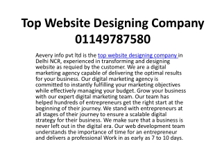 Top Website Designing Company 01149787580