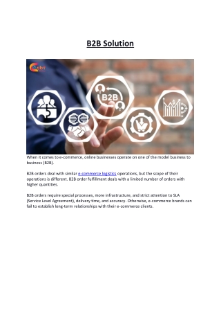 B2B Solution