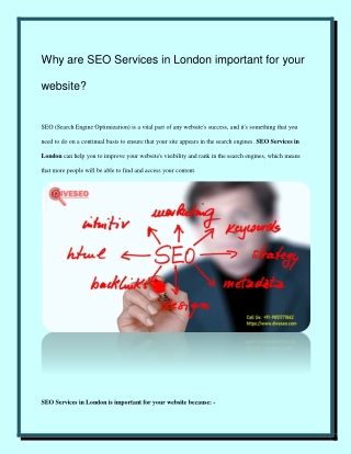 Why are SEO Services in London important for your website_