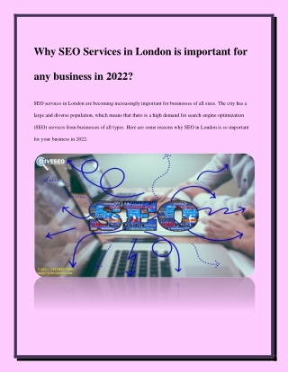 Why SEO Services in London is important for any business in 2022