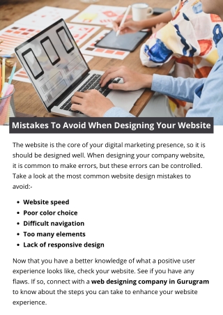 Mistakes To Avoid When Designing Your Website