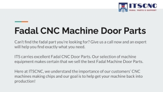 Fadal CNC Machine Door Parts