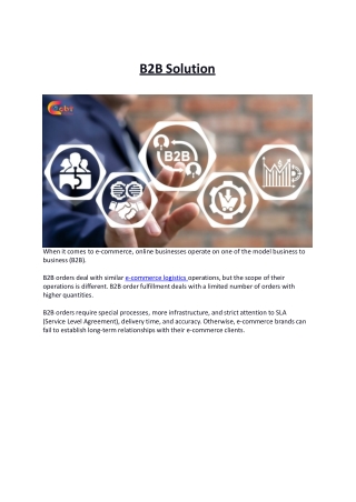 B2B Solution