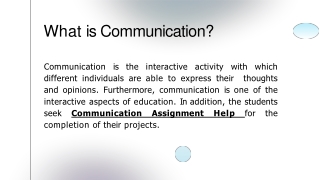 What is Communication