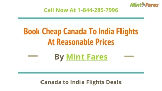 Book Cheap Canada To India Flights At Reasonable Prices