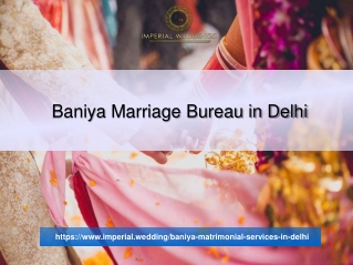 Baniya Marriage Bureau in Delhi