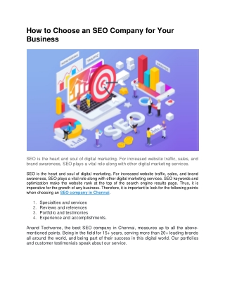 How to Choose an SEO Company for Your Business