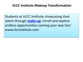 VLCC Institute Makeup Transformation
