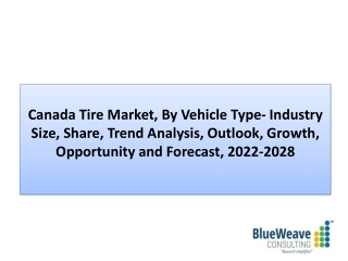 Canada Tire Market Demand, Report 2022-2028