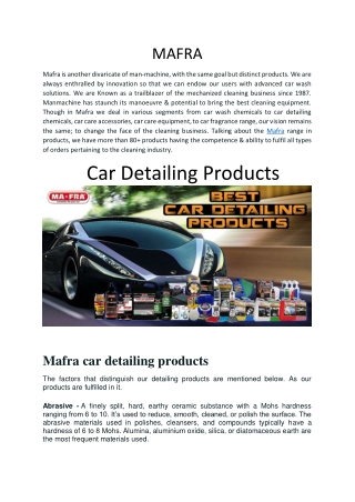 car cleaning products