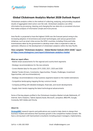 2022 Clickstream Analytics Industry Global Analysis Report