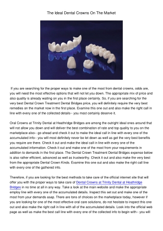 TheIdealDentalCrownsOnTheMarket