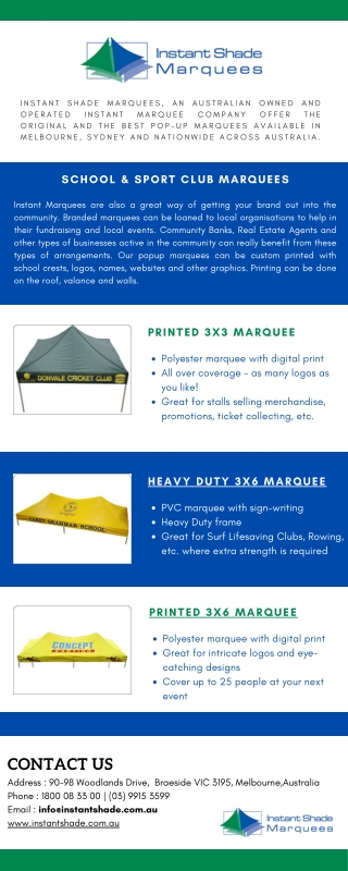 Amazing Custom Popup Tents