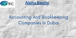 Accounting And Bookkeeping Companies In Dubai