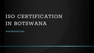 ISO Certification in Botswana