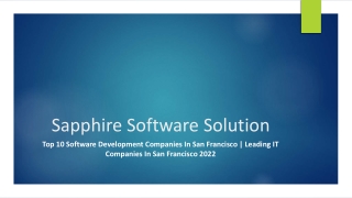 Top 10 Software Development Companies In San Francisco-Leading IT Companies In San Francisco 2022