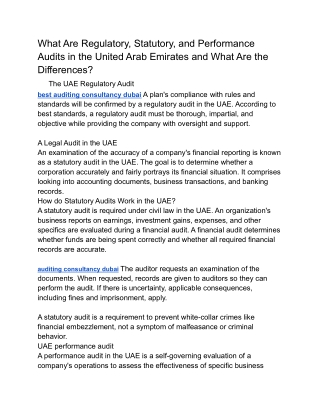 AUDITING IN UAE
