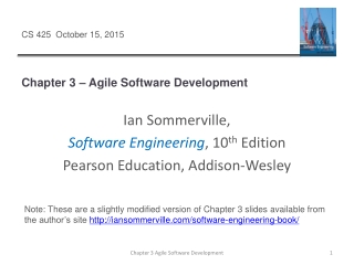 Chapter 3 – Agile Software Development