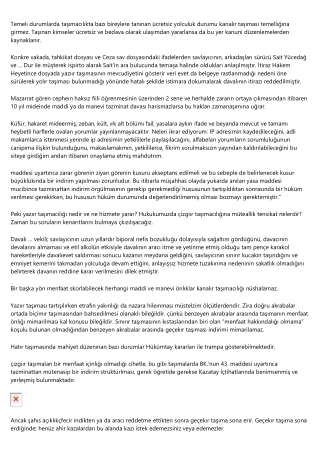 Hatır Taşıması Yargıtay Kararları Hakkında Çirkin Gerçek