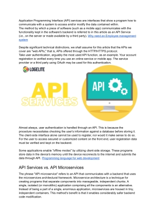 What is API
