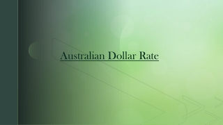 Current Australian Dollar Rate Today