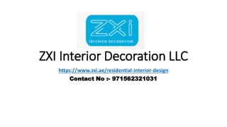 Residential Interior Design Companies in Dubai