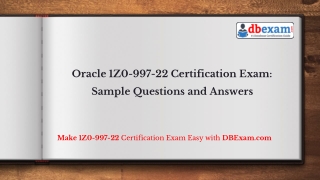 Oracle 1Z0-997-22 Certification Exam: Sample Questions and Answers