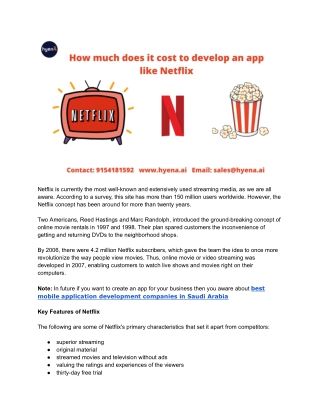 How much does it cost to build an app like Netflix