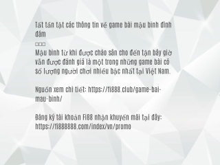 Game bai mau binh