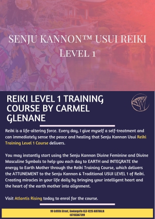 Reiki Level 1 Training Course by Carmel Glenane