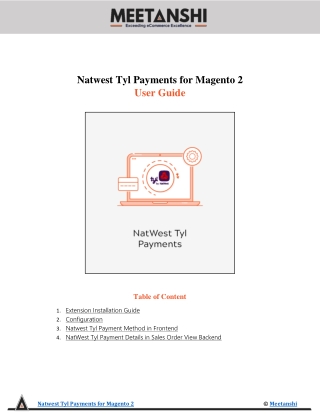 Magento 2 NatWest Tyl Payments