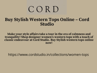 Style Western Tops Online  Cord Studio