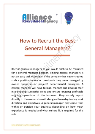 hire general manager