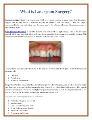 What is Laser gum Surgery?