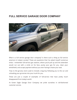 Garage Door Service Company in Denton, Lantana, Flower Mound, Texas