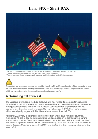 Long SPX – Short DAX | Century Financial