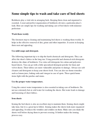 Some simple tips to wash and take care of bed sheets- (2)