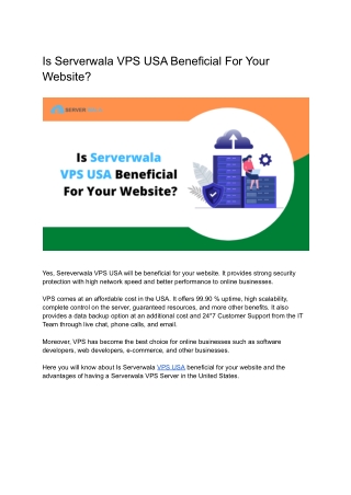 Is Serverwala VPS USA Beneficial For Your Website?