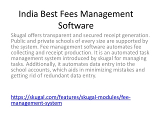 India Best Fees Management Software
