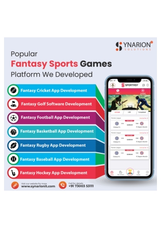 Popular Fantasy Sports Games Platform We Developed