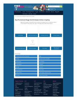 Sydney Promotional Mugs And Drinkware