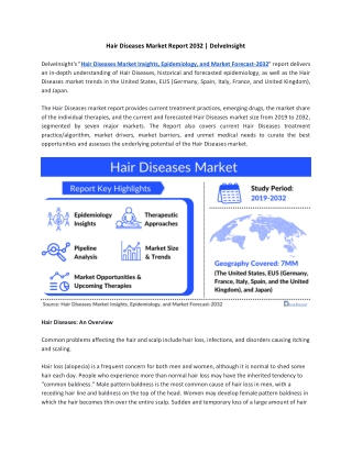 Hair Diseases Market