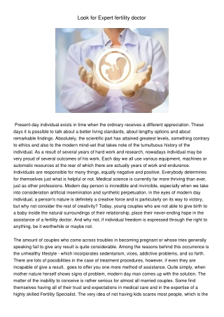 LookforExpertfertilitydoctor