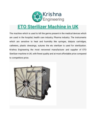 ETO Sterilizer UK